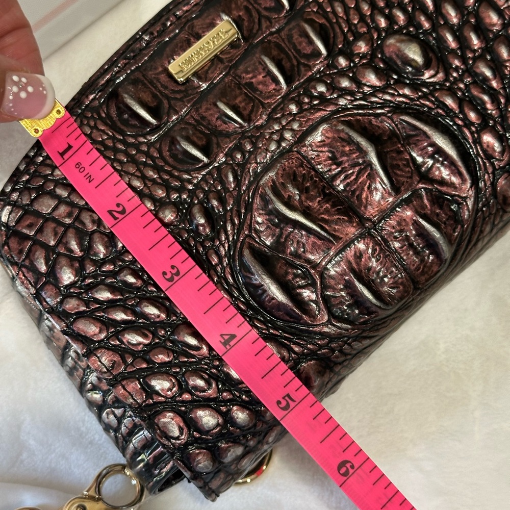 Brahmin Rich Purple Crocodile Crossbody Bag - Picture 6 of 7